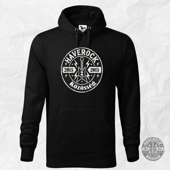 Kapucnis kenguruzsebes Haverock közösség pulóver alap logóval